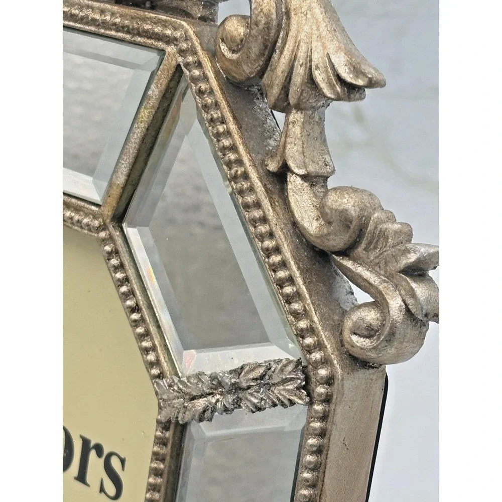 The‎ Great Indoors Beveled Mirrored 4x6 Picture Frame Octaganal Vintage Inspired